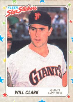 1988 Fleer Sticker Baseball Cards        126     Will Clark